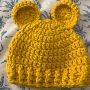 New Winnie the Pooh Newborn Crocheted Hat